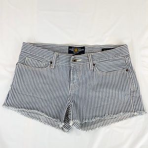 Lucky Brand Riley Shorts, Blue/White stripes, Size 8/29